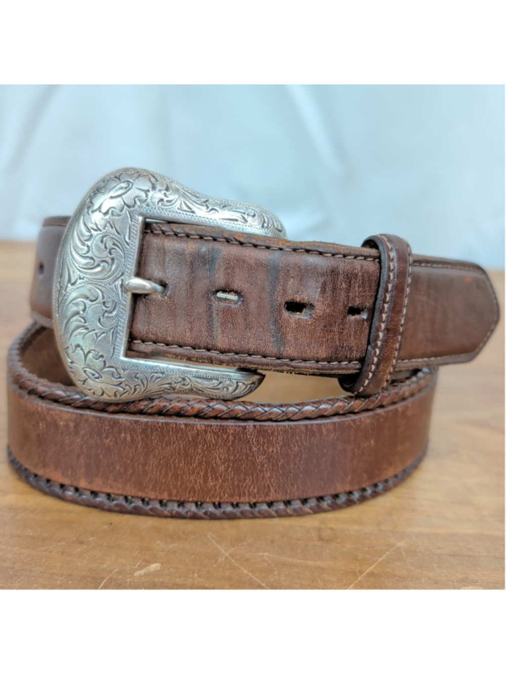 Vintage Wrangler handmade Mexican Embellished Western Belt 38